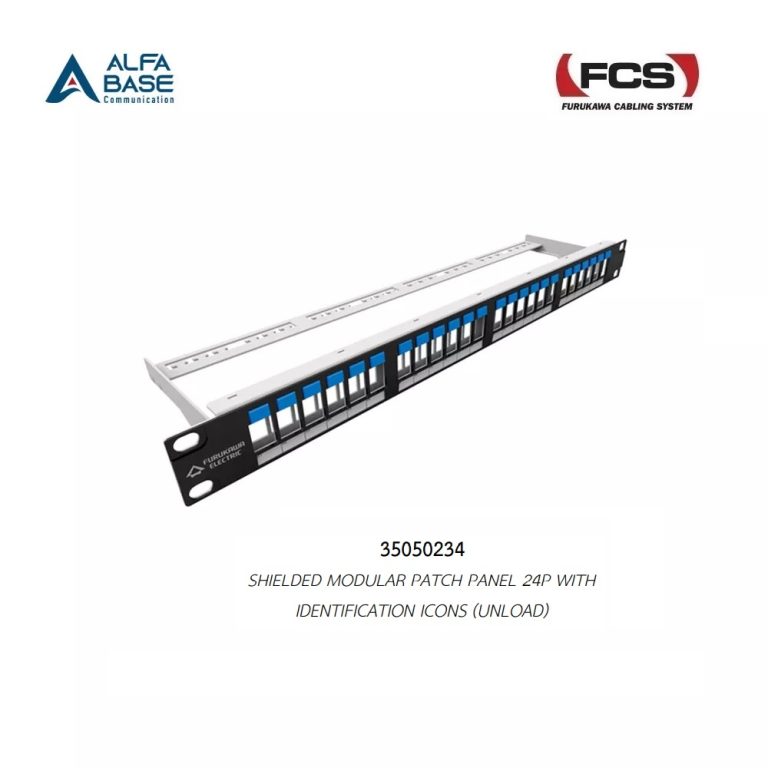UTP Shielded Modular Patch Panel 24P with Identification Icons ...